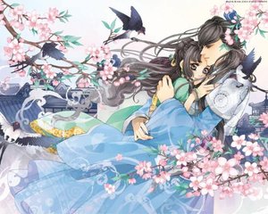 女子拔萝卜